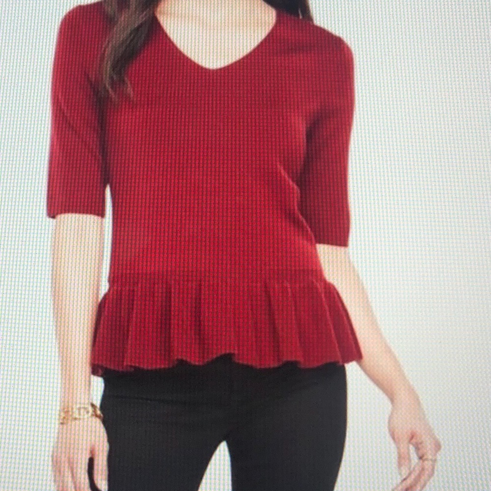 Ann Taylor Wool Peplum Sweater